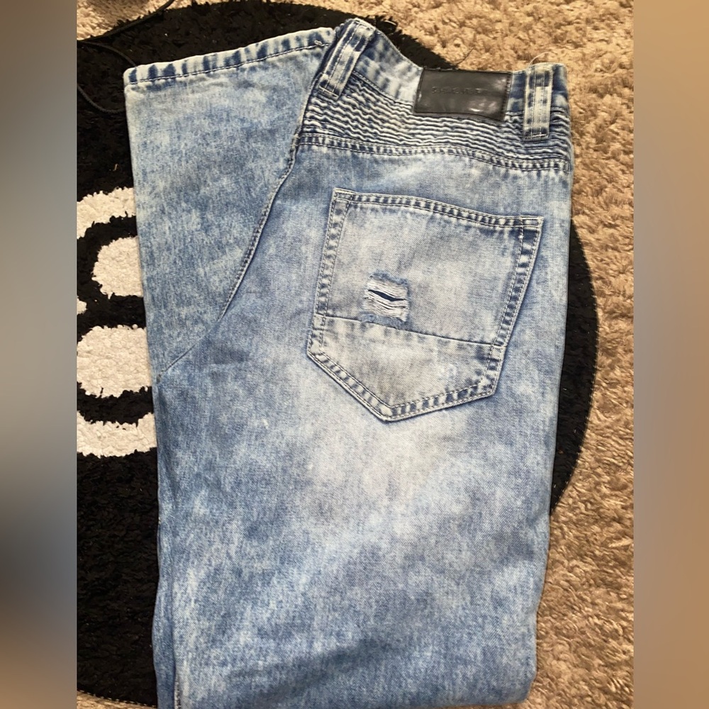 Decibel Light Blue Denim Jeans size 34 L 30 biker
